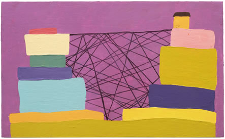 painting by Don Christensen entitled, 2 Stackhouses