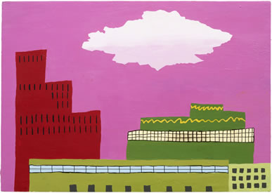 painting by Don Christensen entitled, Factory Town