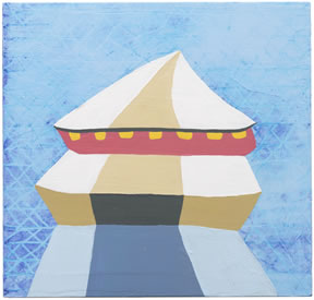 painting by Don Christensen entitled, Snowy House